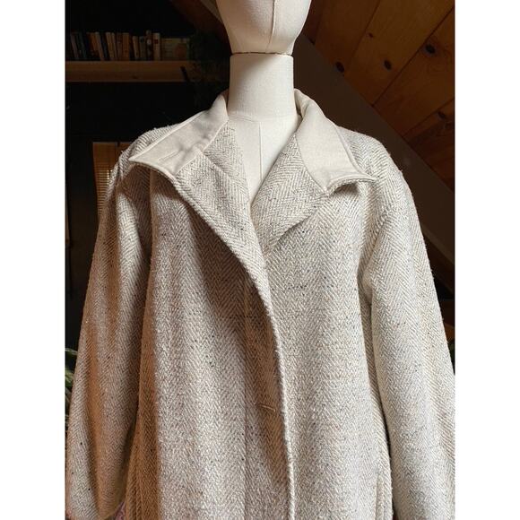 Vintage Wool Jacket Boucle Texture Cream - Picture 3 of 5